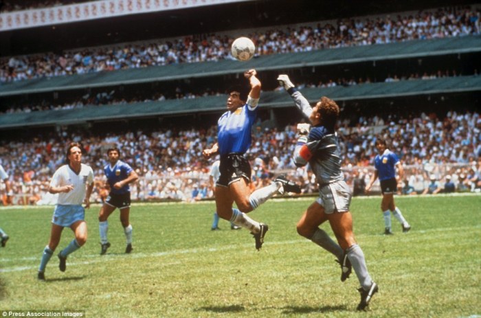 Why ever would he want to cheat against blameless England? Maradona in 86