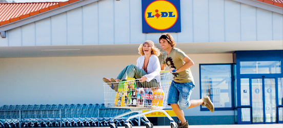 Typical fun-loving Lidl customers